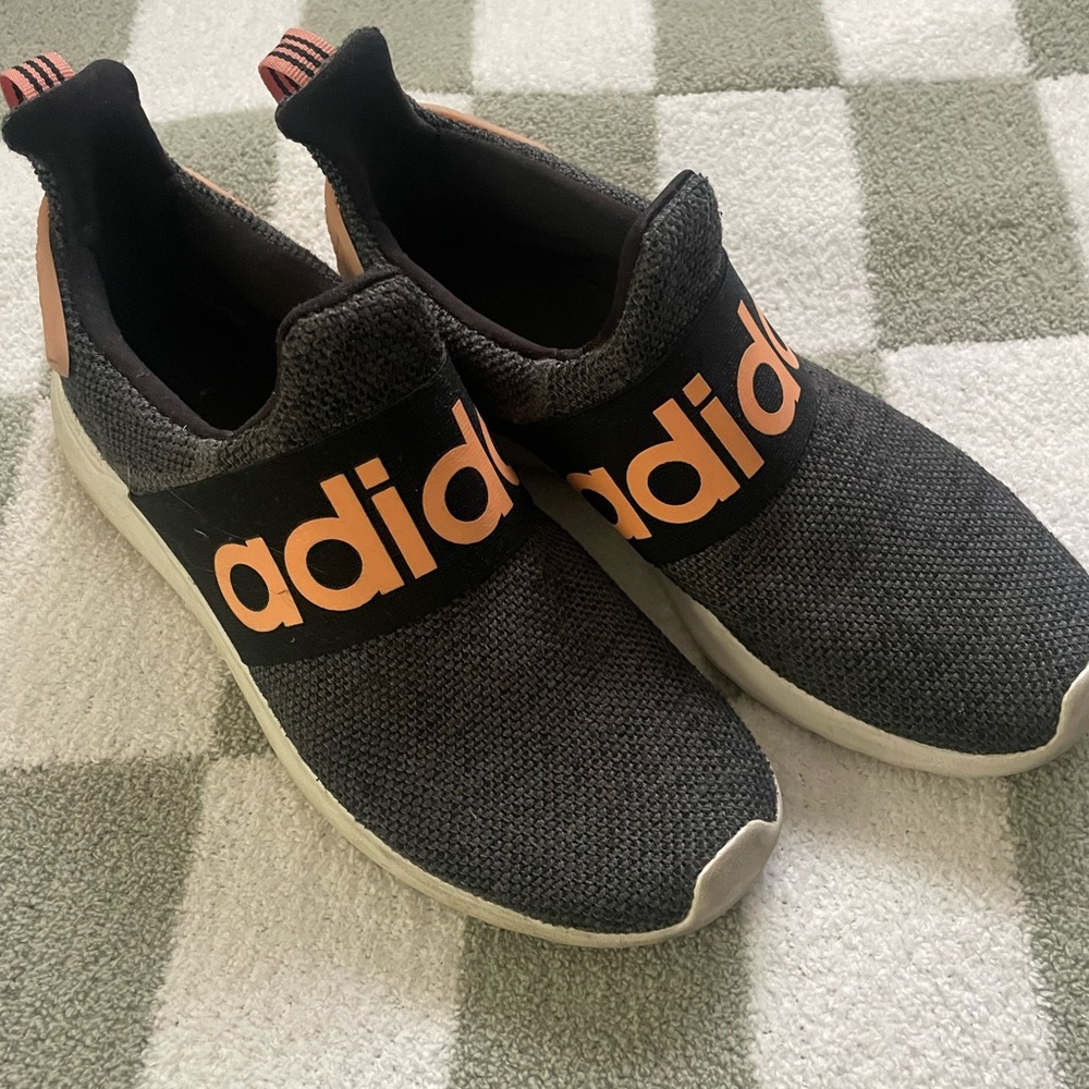 Adidas Cloudfoam Comfort Lite Racer Adapt Women’s Size 6 1/2 Shoes Gray Pink